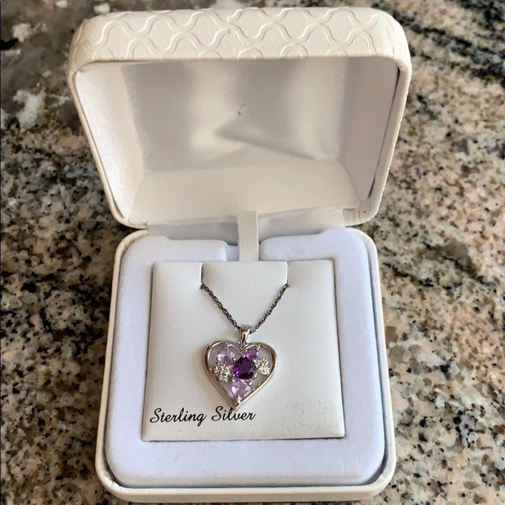 Sterling silver heart pendant
